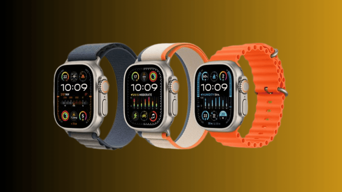 ساعت اپل مدل Apple watch ultra 2 رنگ نچرال با بند TRAIL LOOP